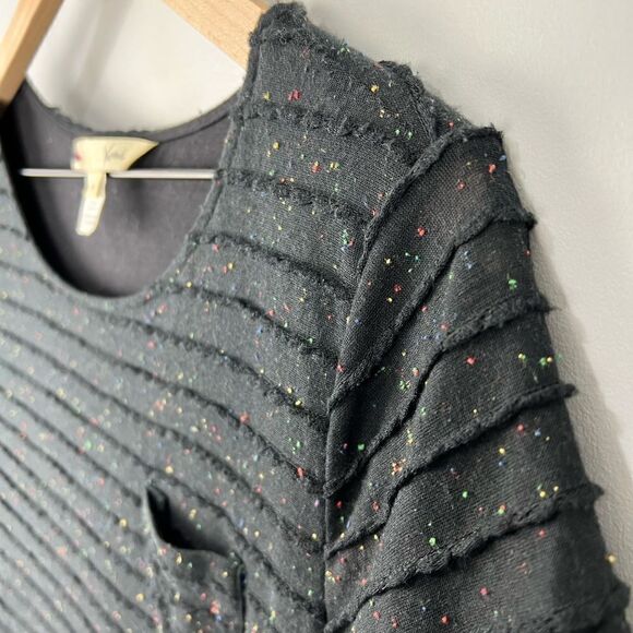 Yumi Kim for Anthropologie Black Pine Street Multicolor Speckled Dress M - Picture 4 of 8